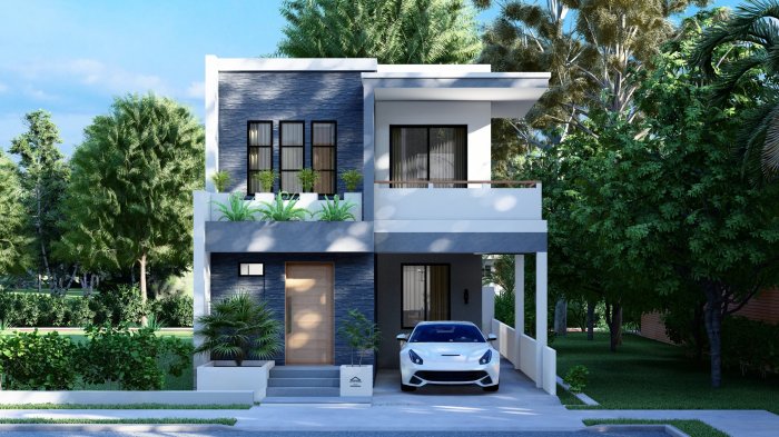 Desain rumah minimalis modern 6x12