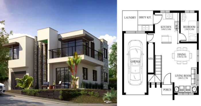 Desain rumah modern dan denahnya