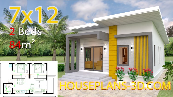 Desain rumah minimalis type 7x12