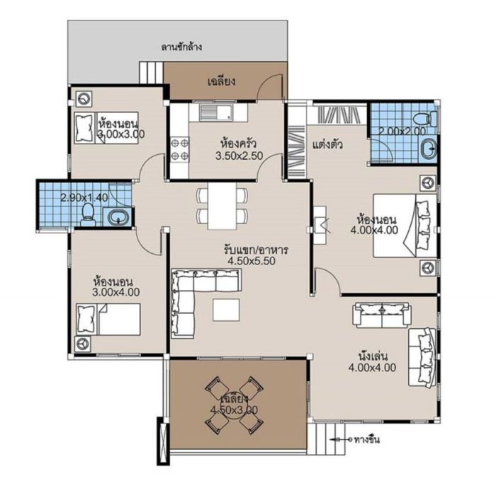 Desain rumah ukuran 5 x 12