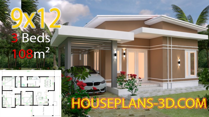 Desain rumah ukuran 9 12