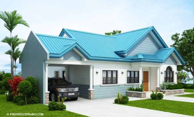 Desain rumah warna biru