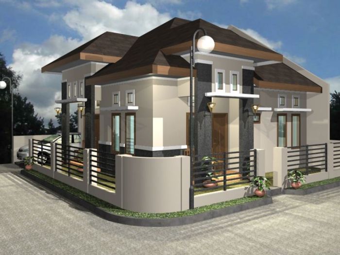 Desain rumah sudut 2 lantai