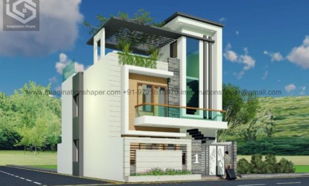 Desain rumah pojok trapesium