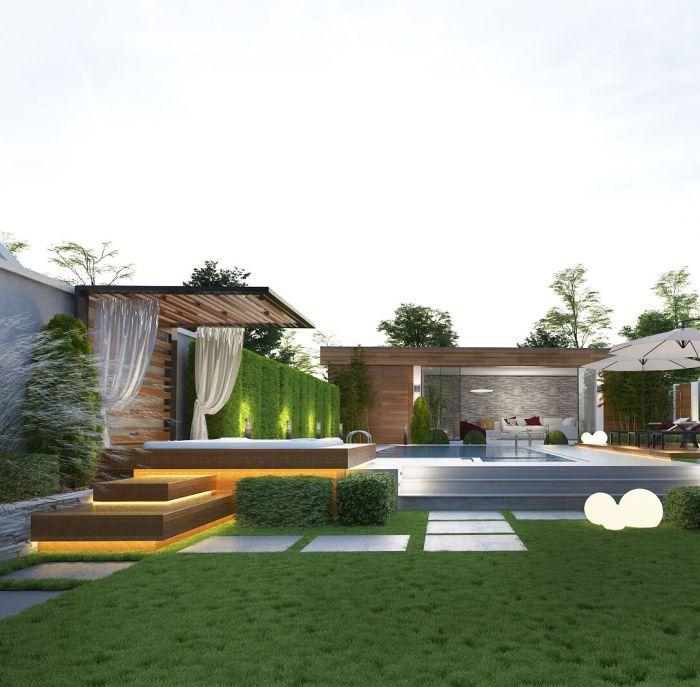 Desain taman belakang rumah type 36